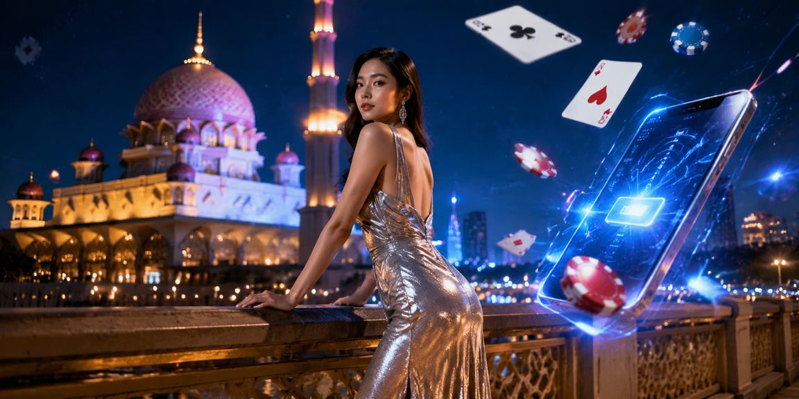 Permainan poker dalam talian di platform 2pac berlatarbelakang Putrajaya